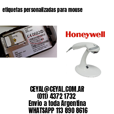 etiquetas personalizadas para mouse