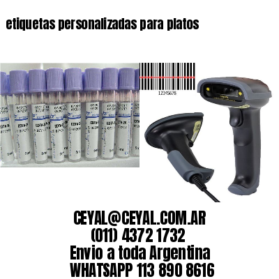 etiquetas personalizadas para platos