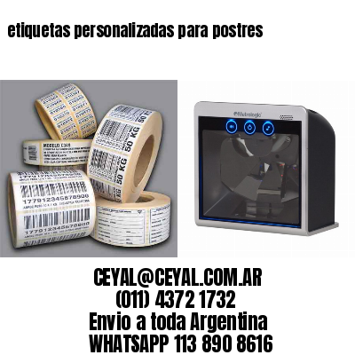 etiquetas personalizadas para postres