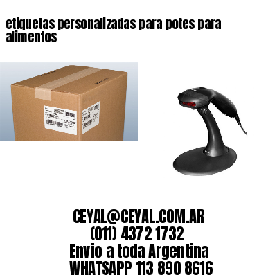 etiquetas personalizadas para potes para alimentos