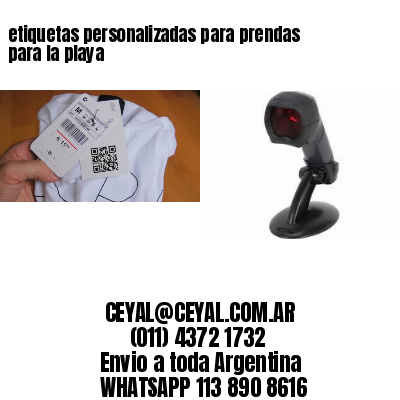 etiquetas personalizadas para prendas para la playa