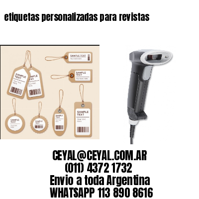 etiquetas personalizadas para revistas