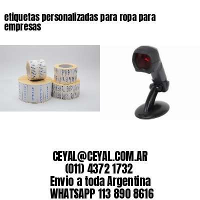 etiquetas personalizadas para ropa para empresas