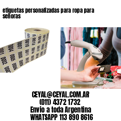 etiquetas personalizadas para ropa para señoras