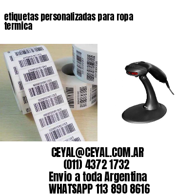etiquetas personalizadas para ropa termica