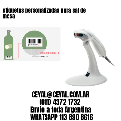 etiquetas personalizadas para sal de mesa