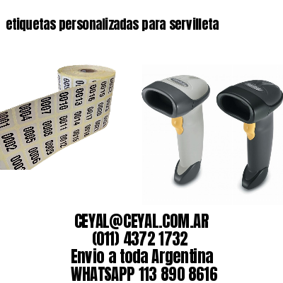 etiquetas personalizadas para servilleta