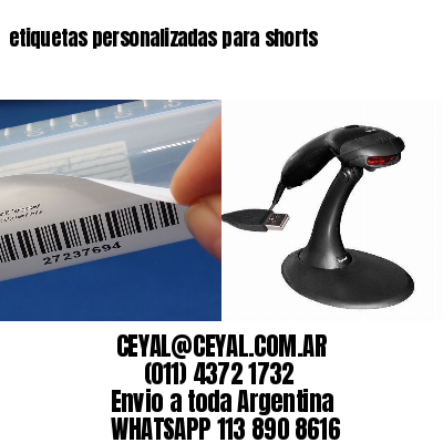 etiquetas personalizadas para shorts