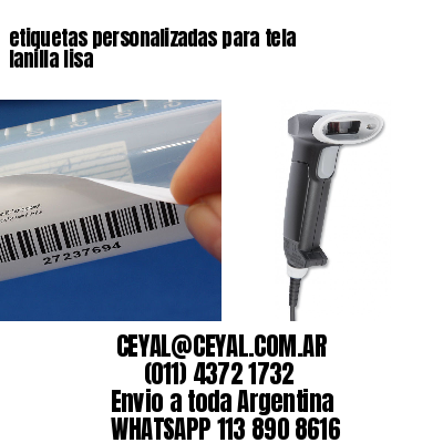 etiquetas personalizadas para tela lanilla lisa