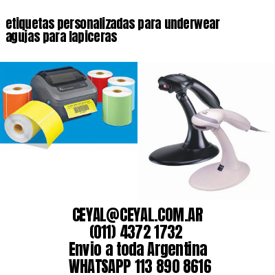 etiquetas personalizadas para underwear agujas para lapiceras