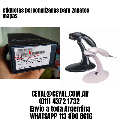 etiquetas personalizadas para zapatos mapas