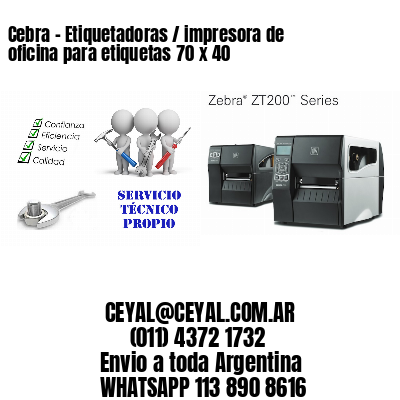 Cebra – Etiquetadoras / impresora de oficina para etiquetas 70 x 40