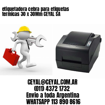 etiquetadora cebra para etiquetas termicas 30 x 30Mm CEYAL SA