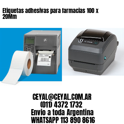 Etiquetas adhesivas para farmacias 100 x 20Mm