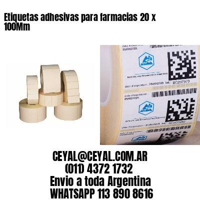 Etiquetas adhesivas para farmacias 20 x 100Mm