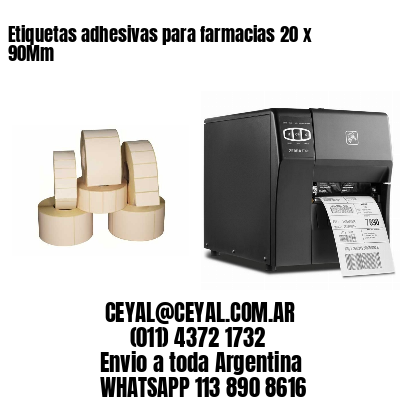 Etiquetas adhesivas para farmacias 20 x 90Mm
