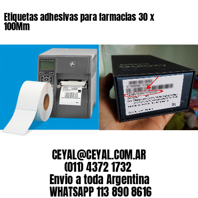 Etiquetas adhesivas para farmacias 30 x 100Mm