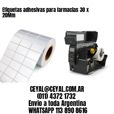 Etiquetas adhesivas para farmacias 30 x 20Mm