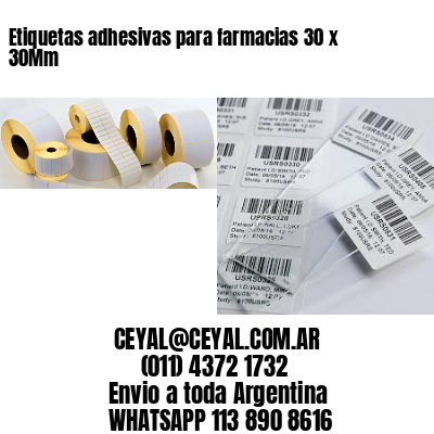 Etiquetas adhesivas para farmacias 30 x 30Mm