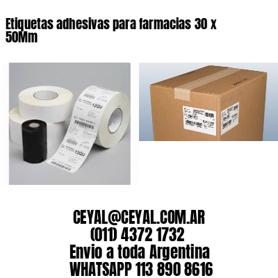 Etiquetas adhesivas para farmacias 30 x 50Mm