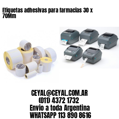 Etiquetas adhesivas para farmacias 30 x 70Mm