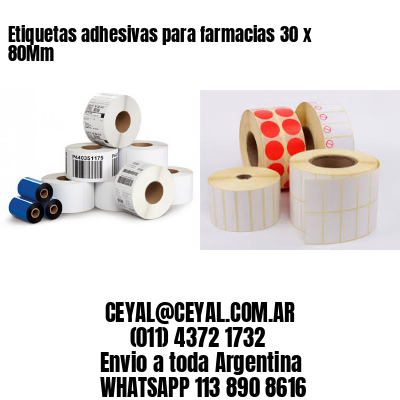 Etiquetas adhesivas para farmacias 30 x 80Mm