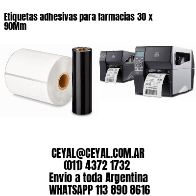 Etiquetas adhesivas para farmacias 30 x 90Mm