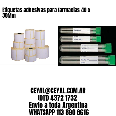 Etiquetas adhesivas para farmacias 40 x 30Mm