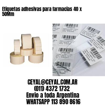 Etiquetas adhesivas para farmacias 40 x 50Mm