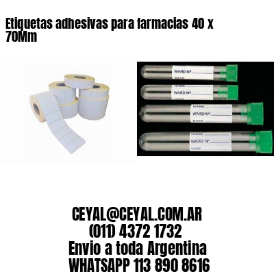 Etiquetas adhesivas para farmacias 40 x 70Mm