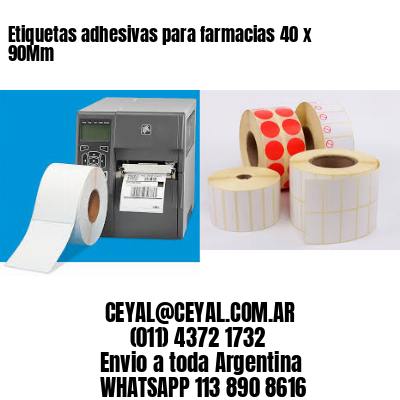 Etiquetas adhesivas para farmacias 40 x 90Mm