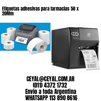 Etiquetas adhesivas para farmacias 50 x 20Mm