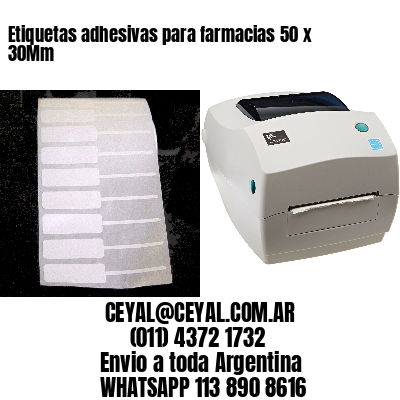 Etiquetas adhesivas para farmacias 50 x 30Mm