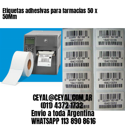 Etiquetas adhesivas para farmacias 50 x 50Mm