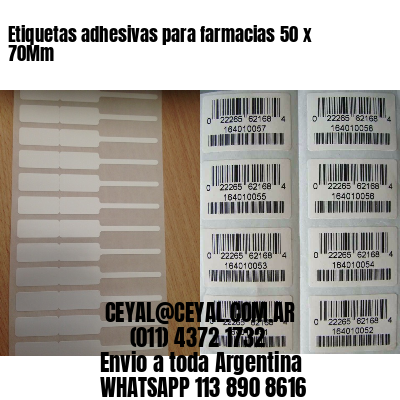 Etiquetas adhesivas para farmacias 50 x 70Mm
