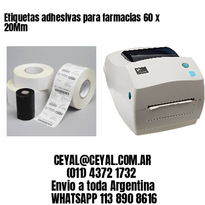 Etiquetas adhesivas para farmacias 60 x 20Mm
