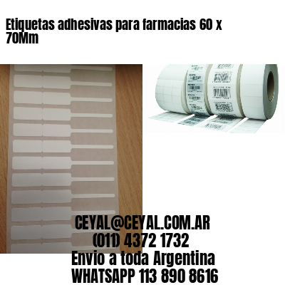 Etiquetas adhesivas para farmacias 60 x 70Mm