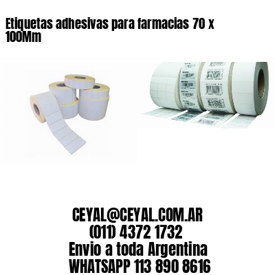 Etiquetas adhesivas para farmacias 70 x 100Mm