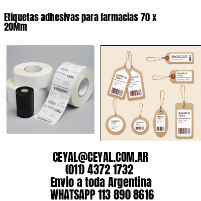 Etiquetas adhesivas para farmacias 70 x 20Mm