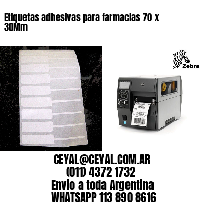 Etiquetas adhesivas para farmacias 70 x 30Mm