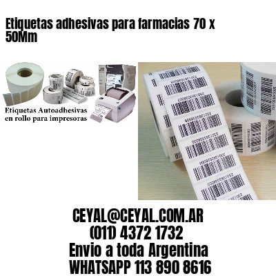 Etiquetas adhesivas para farmacias 70 x 50Mm