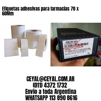 Etiquetas adhesivas para farmacias 70 x 60Mm