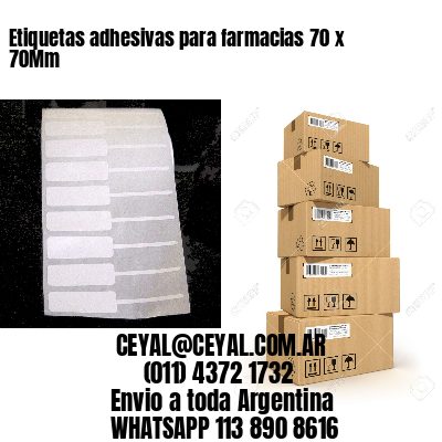 Etiquetas adhesivas para farmacias 70 x 70Mm