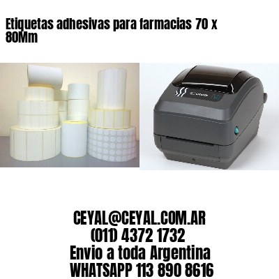 Etiquetas adhesivas para farmacias 70 x 80Mm