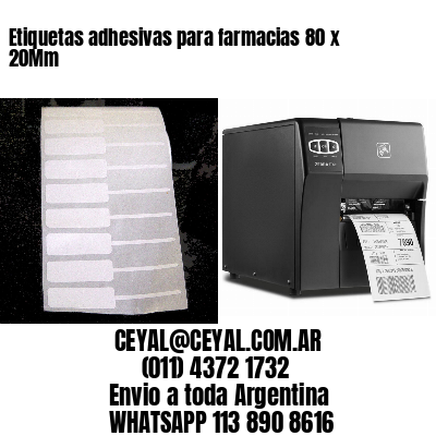 Etiquetas adhesivas para farmacias 80 x 20Mm