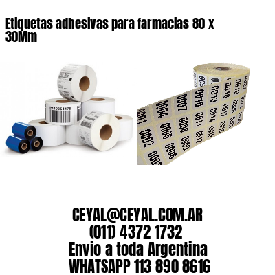 Etiquetas adhesivas para farmacias 80 x 30Mm