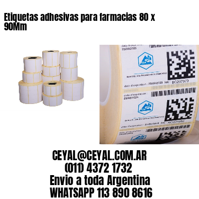 Etiquetas adhesivas para farmacias 80 x 90Mm