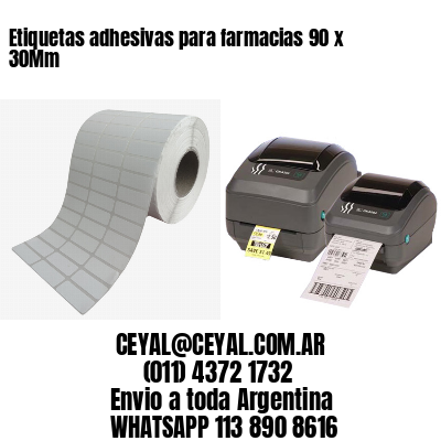 Etiquetas adhesivas para farmacias 90 x 30Mm