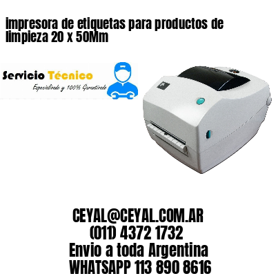 impresora de etiquetas para productos de limpieza 20 x 50Mm