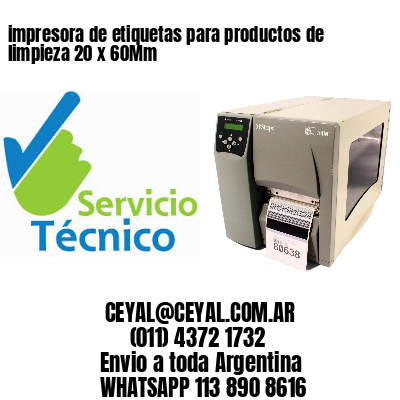 impresora de etiquetas para productos de limpieza 20 x 60Mm